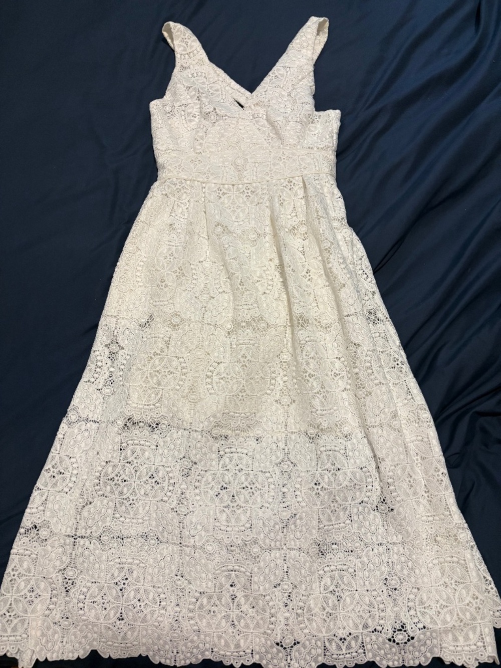 White Maje midi dress size 2 (fits small)